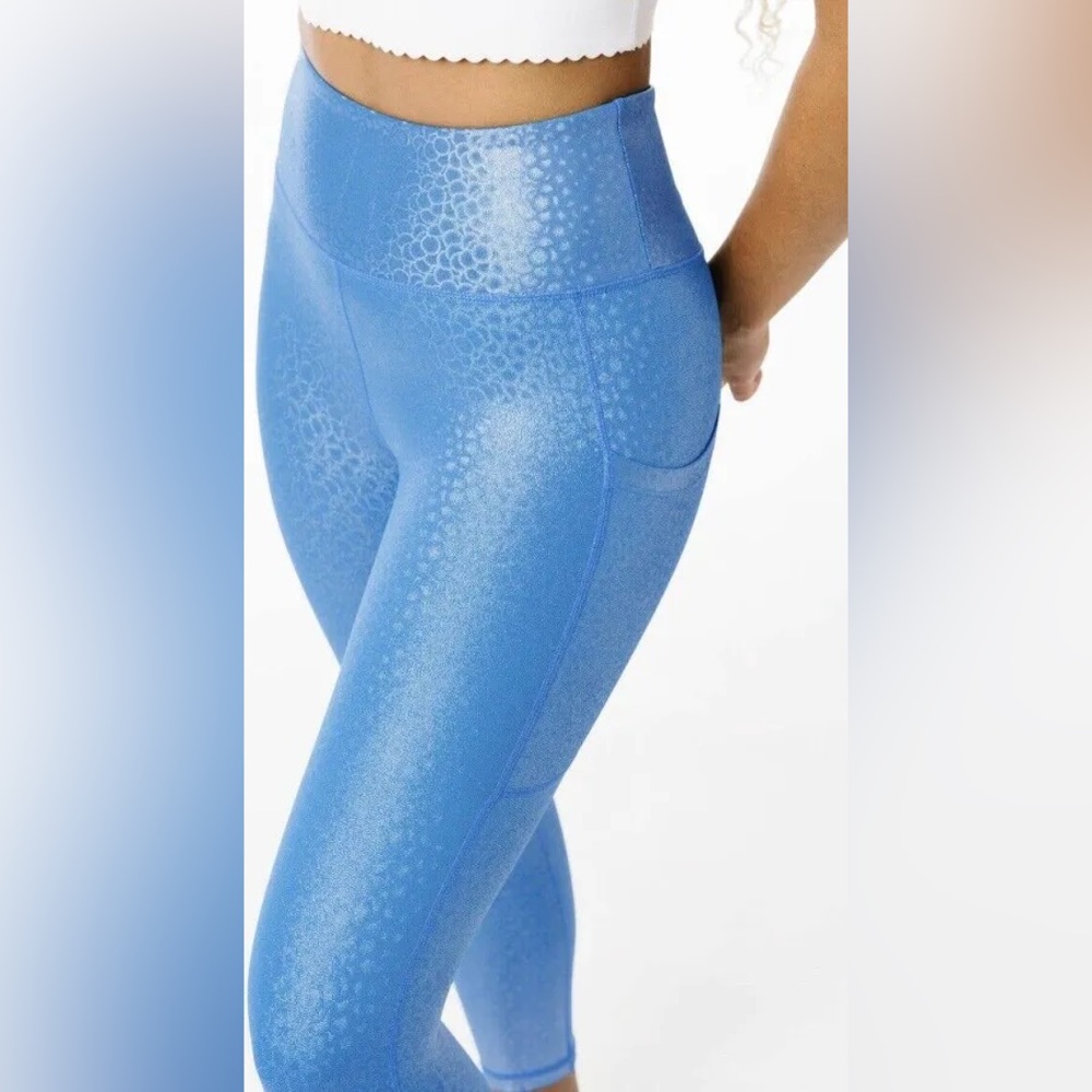 Zyia mermaid Blue Pocket Lnt Leggings Capri 20”